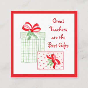 Tarjeta De Recepción Los mejores regalos de los profesores de vacacione