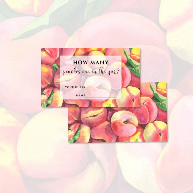 Tarjeta De Recepción Los melocotones acuarela cuán melocotones hay en e (Subido por el creador)