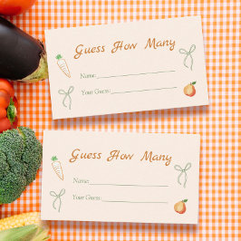 Tarjeta De Recepción Los mercados de agricultores adivinan cuántos