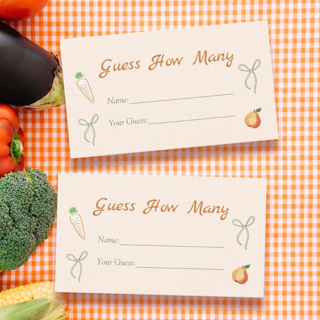 Tarjeta De Recepción Los mercados de agricultores adivinan cuántos (Subido por el creador)