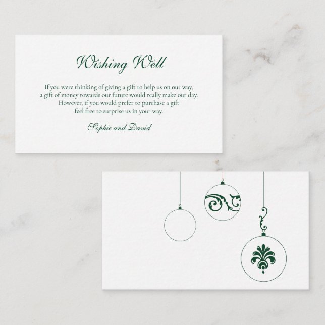 Tarjeta De Recepción Los Navidades verdes del invierno merecen un gran  (Anverso / Reverso)