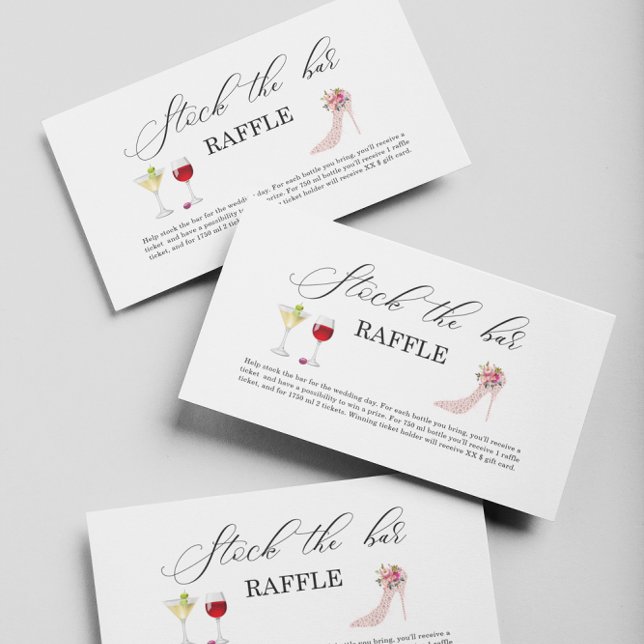 Tarjeta De Recepción Los tacones altos rosados aseguran el bar Bridal S (Subido por el creador)