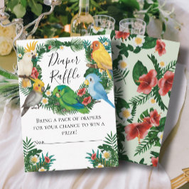 Tarjeta De Recepción Lotería de pañal para loros exóticos tropicales li