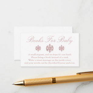 Tarjeta De Recepción Lotes De Snowflake De Oro Rosa Para Bebé