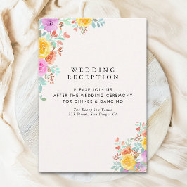 Tarjeta De Recepción Love Blossoms in Spring Wedding