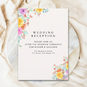 Tarjeta De Recepción Love Blossoms in Spring Wedding