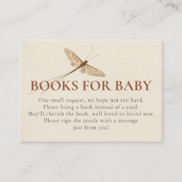 Tarjeta De Recepción Love Bug Books for Baby Shower Insert Card