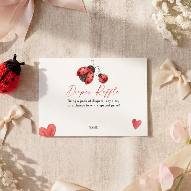 Tarjeta De Recepción Love Bug Diaper Raffle  (Subido por el creador)