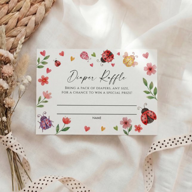 Tarjeta De Recepción Love Bug Diaper Raffle Ticket   (Subido por el creador)