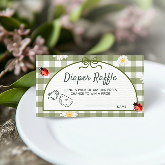 Tarjeta De Recepción Love Bug Diaper Raffle Ticket Enclosure Card (Subido por el creador)