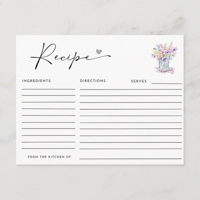 TARJETA DE RECEPCIÓN LOVE IN BLOOM BRIDAL SHOWER (Anverso)