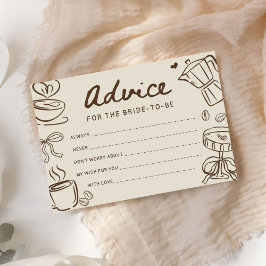 Tarjeta De Recepción Love is Brewing Coffee Bridal Shower Advice