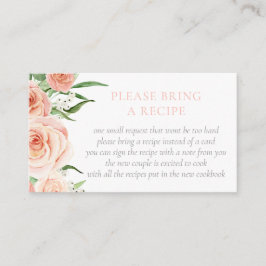 Tarjeta De Recepción Love Is In Bloom Bridal Shower Recipe Request