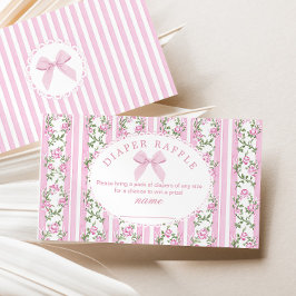 Tarjeta De Recepción Love Shack Baby Bow Diaper raffle ticket