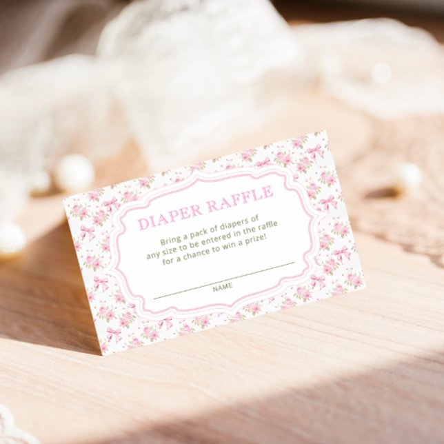 Tarjeta De Recepción Love Shack Pink Baby Shower Diaper Raffle Tickets (Subido por el creador)