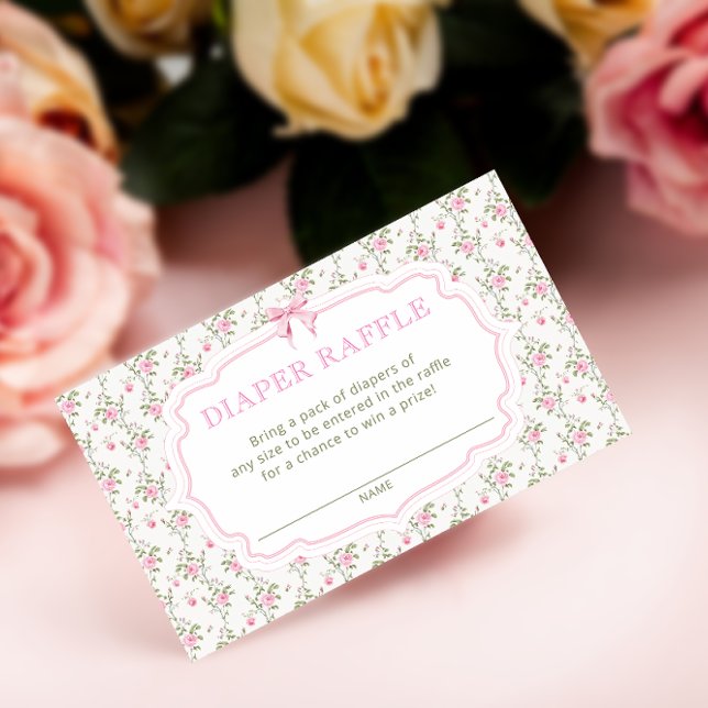 Tarjeta De Recepción Love Shack Pink Baby Shower Diaper Raffle Tickets (Subido por el creador)