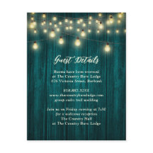 Luces de Cuerda de Madera Azulada Rústica