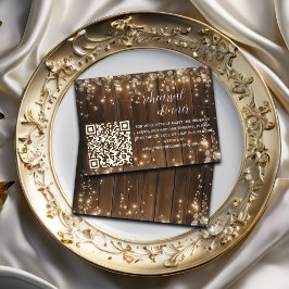 Tarjeta De Recepción Luces de cuerda rusas QR Código ensayo Cena