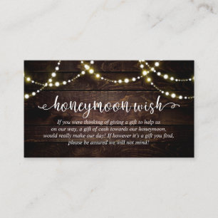 Tarjeta De Recepción Luces de cuerdas rusas, deseo del Fondo de Luna de