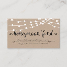 Tarjeta De Recepción Luces de cuerdas rusas kraft, Boda de la Luna de M