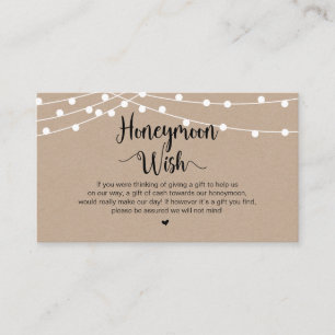 Tarjeta De Recepción Luces de cuerdas rusas, Kraft, deseo de luna de mi