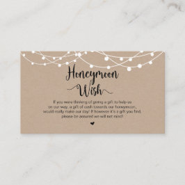 Tarjeta De Recepción Luces de cuerdas rusas, Kraft, deseo de luna de mi