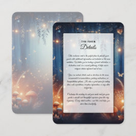 Tarjeta De Recepción Luces de Hadas y Magia de Bosque a la Luz de la Lu