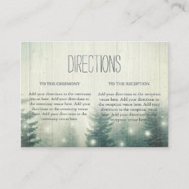 Tarjeta De Recepción Luces forestales | Direcciones rusticas de Boda