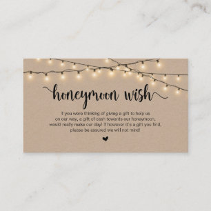 Tarjeta De Recepción Luces Rusas, Kraft, deseo de luna de miel