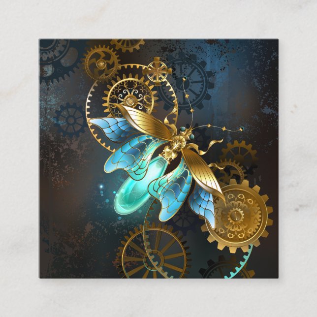 Tarjeta De Recepción Luciérnaga de Steampunk (Anverso)