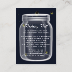 Tarjeta De Recepción luciérnagas tarro de masón deseando buenas cartas