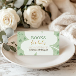 Tarjeta De Recepción Lucky Charm Books for Baby Card