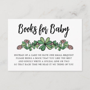 Tarjeta De Recepción Lucky Charm Books For Baby Girl Baby Shower