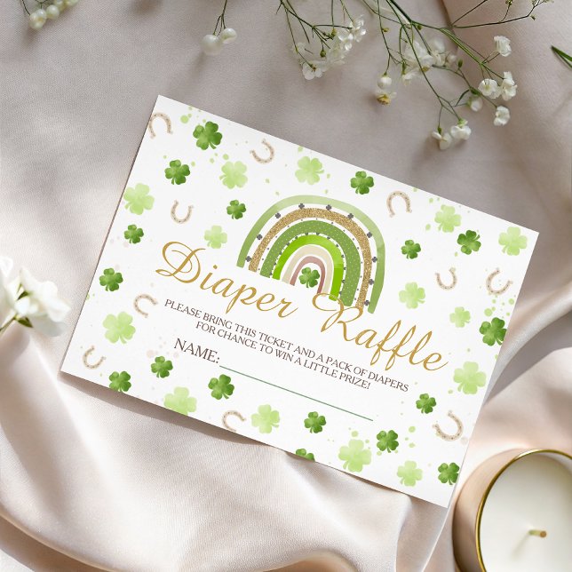 Tarjeta De Recepción Lucky Charm Diaper Raffle Card (Subido por el creador)