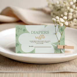 Tarjeta De Recepción Lucky Charm Diaper Raffle Card