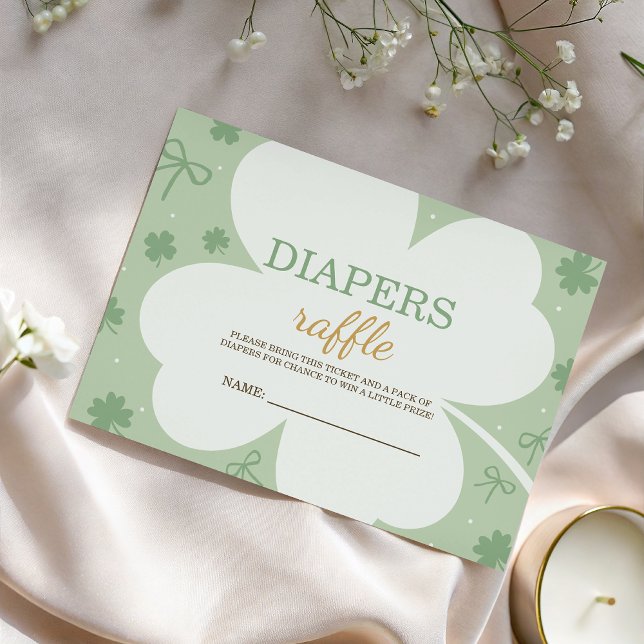 Tarjeta De Recepción Lucky Charm Diaper Raffle Card (Subido por el creador)