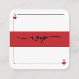 Tarjeta De Recepción Lucky in Love RSVP QR Code Enclosure Card