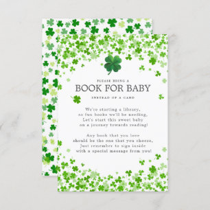 Tarjeta De Recepción Lucky Little Shamrock Baby Shower Book for Baby En