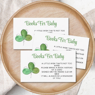 Tarjeta De Recepción Lucky Shamrock Books Para Baby Baby Shower