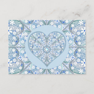 Tarjeta De Recepción Lugar cerámico Azul claro