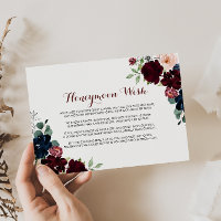 Lujo Boho Colorful Floral Honeymoon Wish