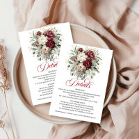 Lujo Boho Marsala Floral Eucalipto Oro Info