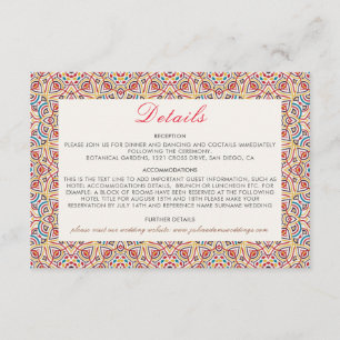 Tarjeta De Recepción Lujo metálico geométrico brillante boda