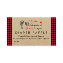 Lumberjack Buffalo Juguetes Diaper Raffle Ticket