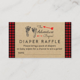 Tarjeta De Recepción Lumberjack Buffalo Juguetes Diaper Raffle Ticket