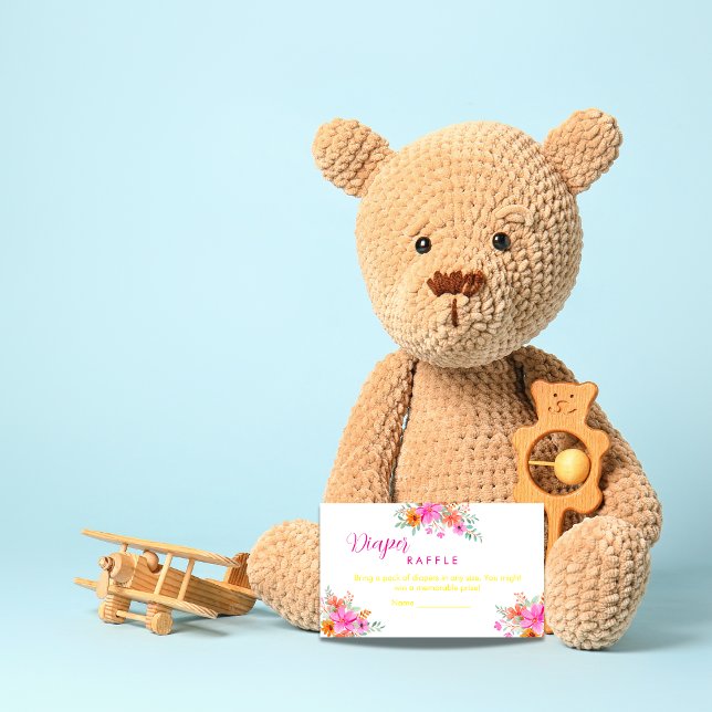 Tarjeta De Recepción Luminosa ducha floral de verano Diaper Raffle (Subido por el creador)