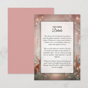 Tarjeta De Recepción Luminoso reino forestal de espuma y florecimiento