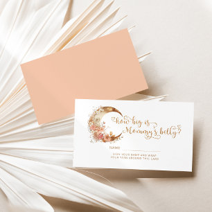 Tarjeta De Recepción Luna de boho rosa de oro qué tan grande es la barr