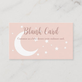 Tarjeta De Recepción Luna de Invierno y Estrellas