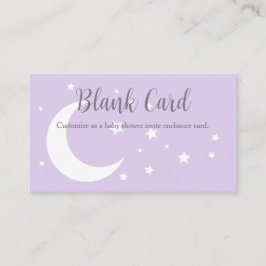 Tarjeta De Recepción Luna de Invierno y Estrellas